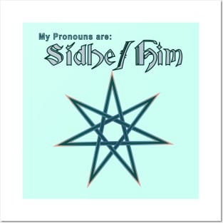 Faerie Pronouns: Sidhe Him Posters and Art